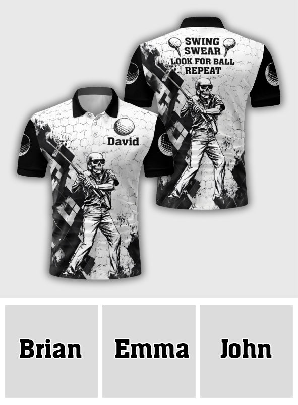 Look For Balls - Personalisiertes Golf-Poloshirt