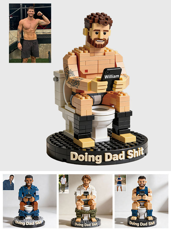Lustiger Block Dad - Personalisierte Vaterförmige Bausteine