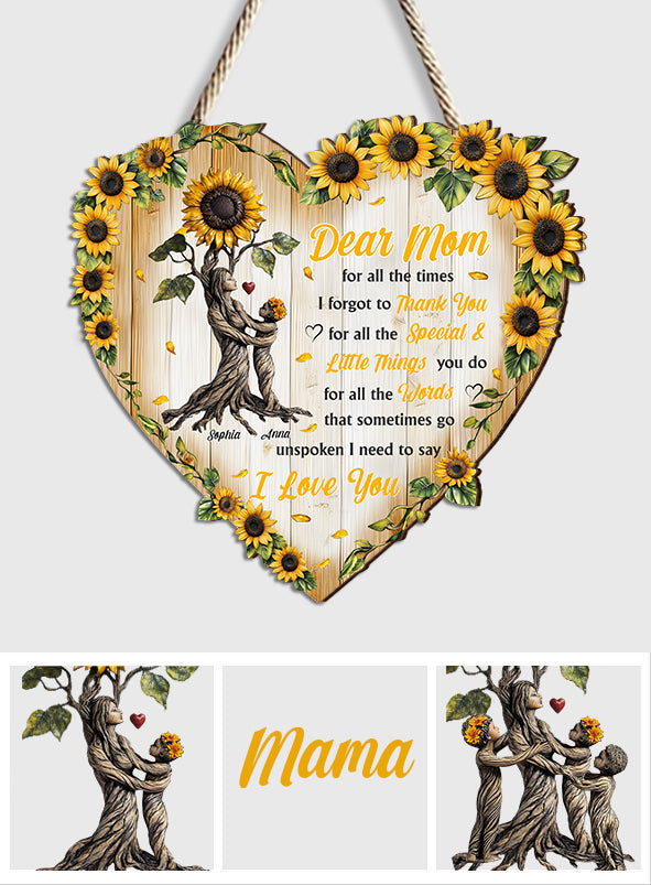An meine Mama – Personalisiertes Holzschild in individueller Form