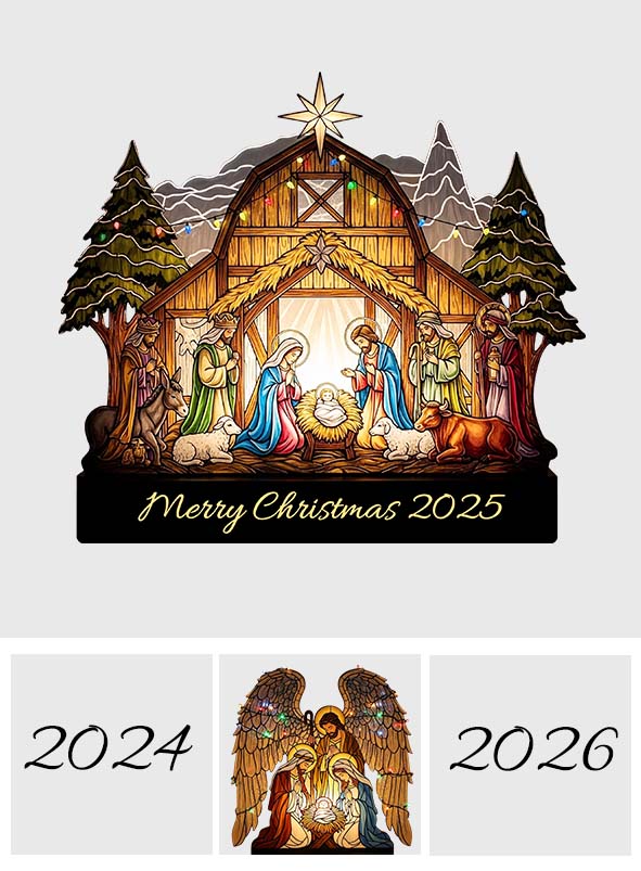 Frohe Weihnachten – Personalisierte christliche LED-Nachtleuchte aus Acryl