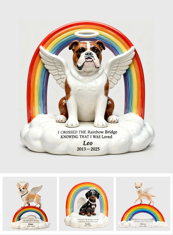 Rainbow Bridge Pet Memorial - Personalized Dog Custom Shaped Acrylic Plaque