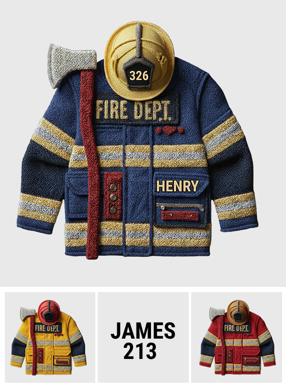 Fire Dept - Personalized Firefighter Non-Slip Tufted Rug