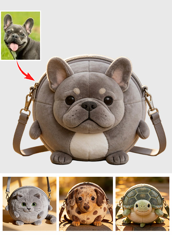 Pet Lovers Gift, Pet Mom - Personalized Dog Plush Crossbag