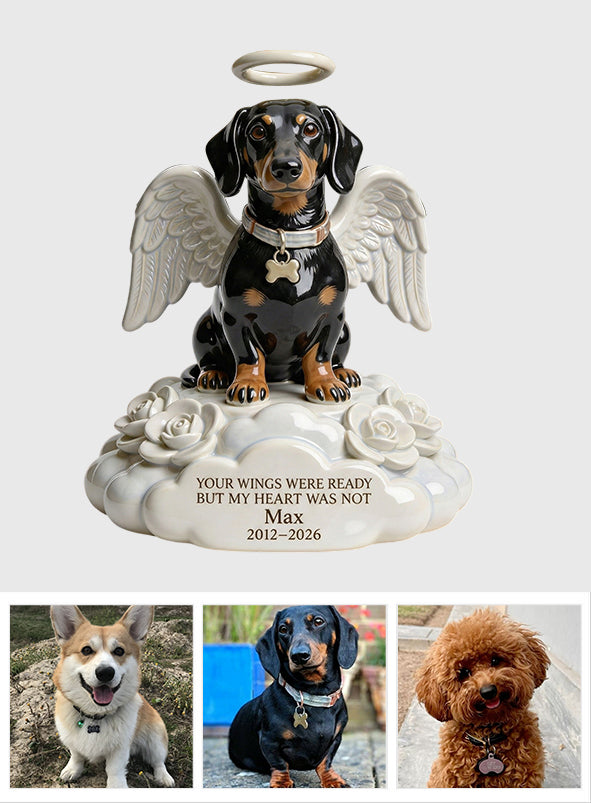 Angel Dog - Personalized Dog Custom Shape Acrylic Flower Vase