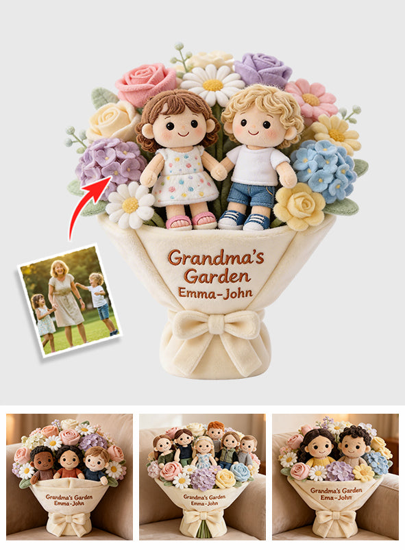 Omas Garten – Personalisiertes Premium-Kunstfellkissen „Oma“