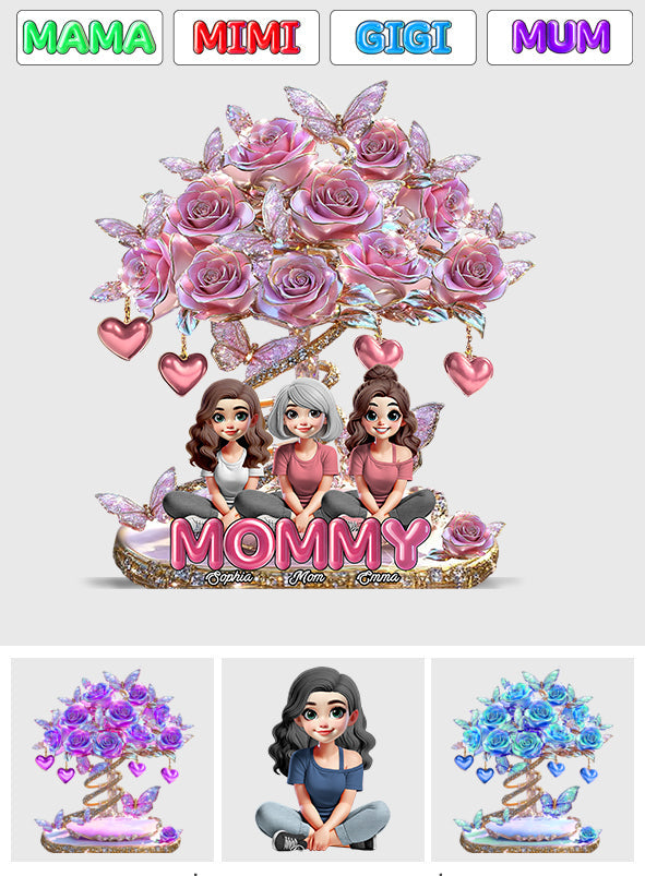 Beste Mama aller Zeiten – Personalisierte Acrylplakette in individueller Form für die Mutter