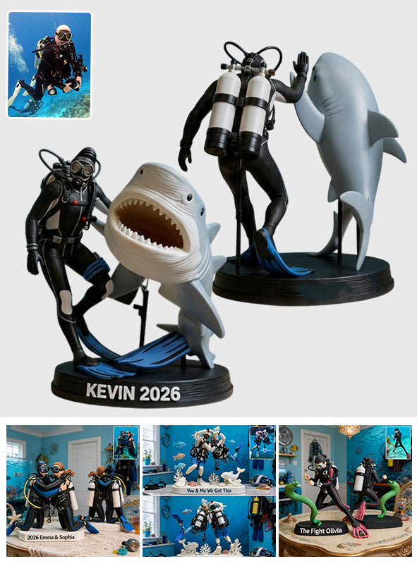 Fantastisches Foto Tauchen - Personalisierte Premium 3D Figur