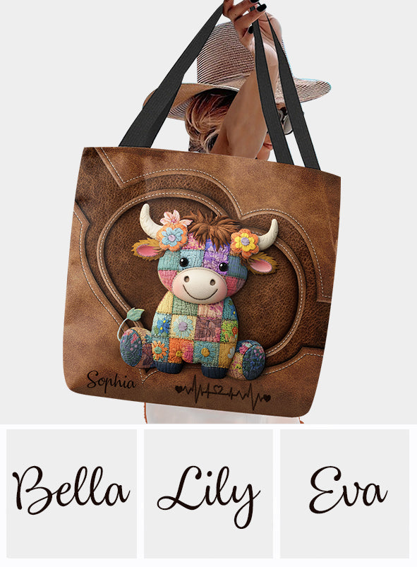 Just A Girl Who Loves Highland Cows - Personalized Highland Cow Tote Bag