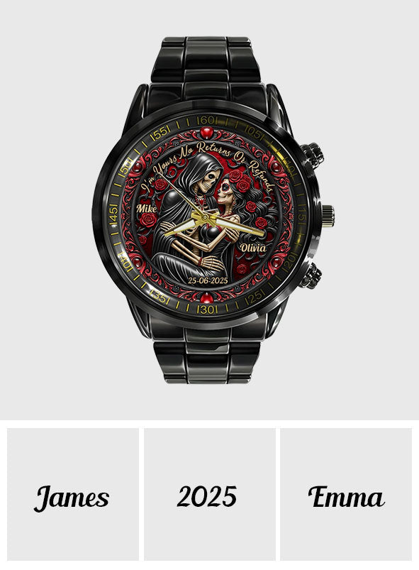 Ich gehöre dir – Keine Rückgabe oder Rückerstattung – Personalisierte Partneruhr