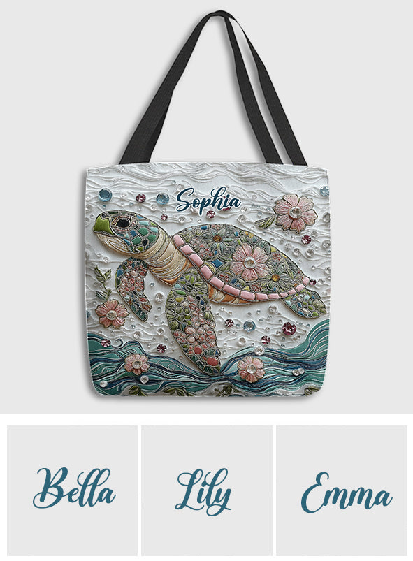 Beautiful Turtle - Personalized Turtle Leather Bag