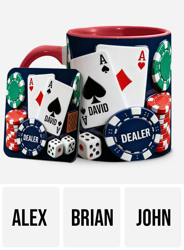 Love Poker – Personalisierte Poker-Tasse & Untersetzer