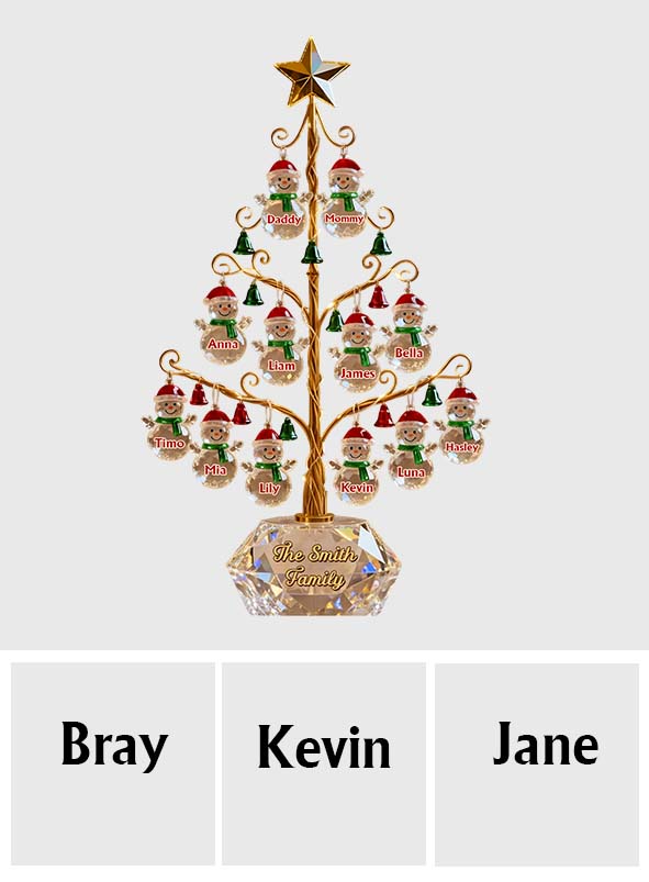 Frohe Weihnachten – Personalisierte Acrylplakette in individueller Familienform