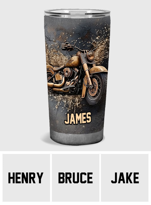 Strong Metal Motorcycle - Personalized Biker Tumbler