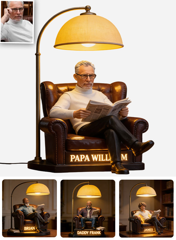 Personalisierte Lampe aus Foto - Geschenk für Papa - Individuelle Opa Acryl LED Nachtlicht