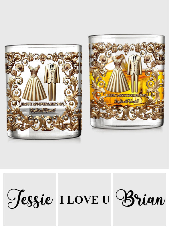Einzigartiges Geschenk für ihn, Jahrestagsgeschenk für Paare – personalisiertes Whiskyglas für Paare