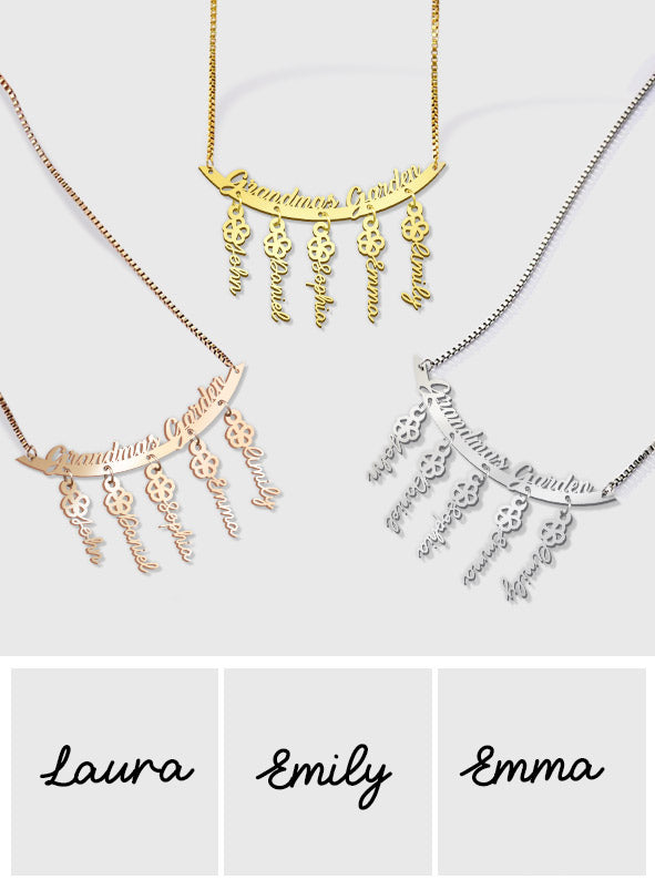 Omas Garten – Personalisierte Oma-Halskette mit Anhängern