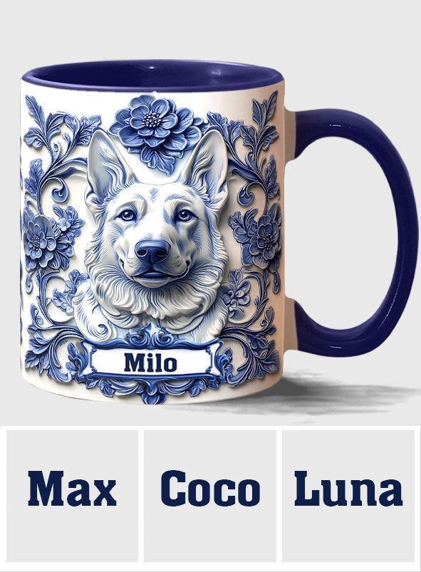 Cute German Shepherd - Personalized Dog Accent Mug
