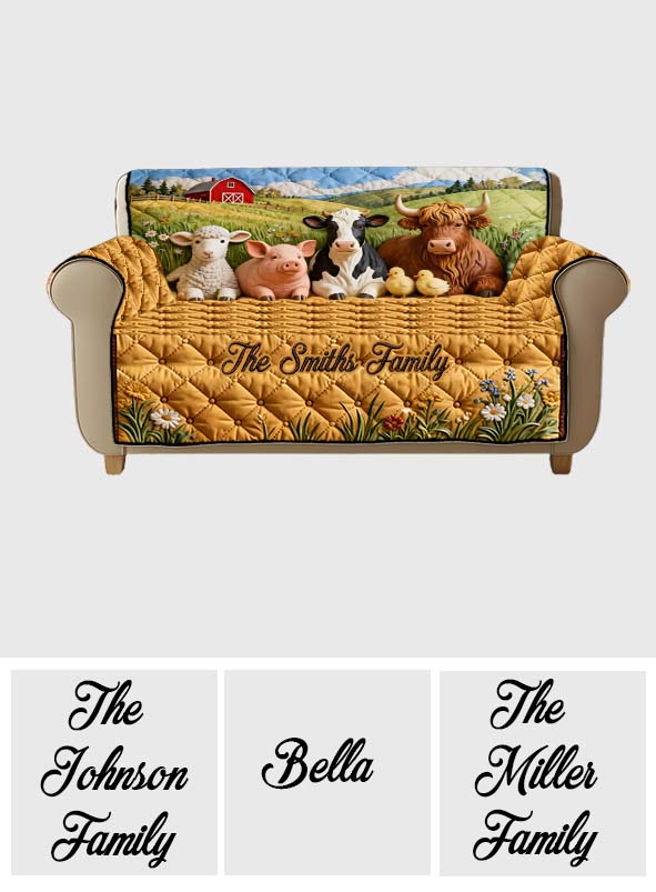 Farming Life - Personalized Farmer Quilted Sofa/Couch Cover