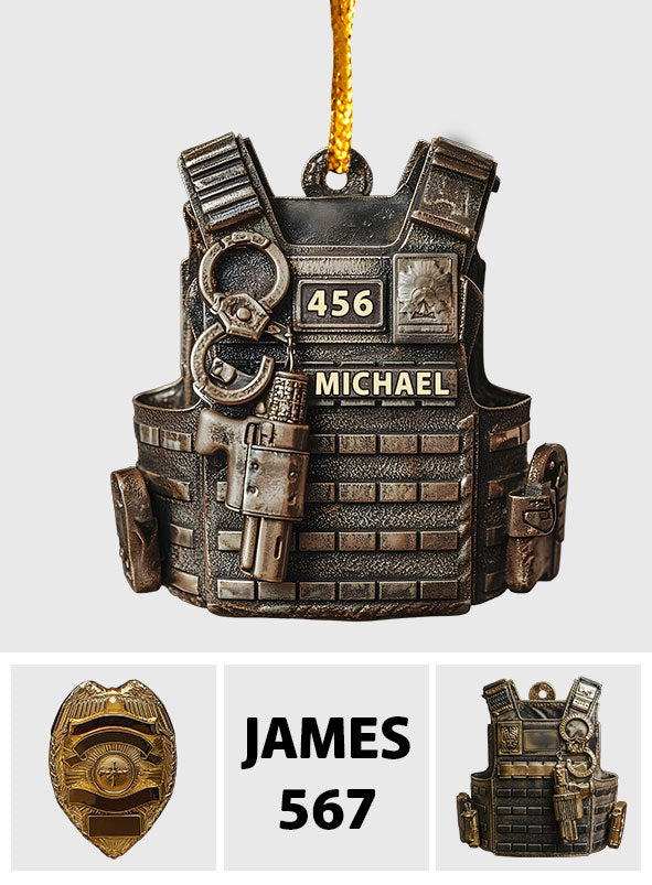 Dienen & Schützen – Personalisierter Polizeibeamter-Anhänger