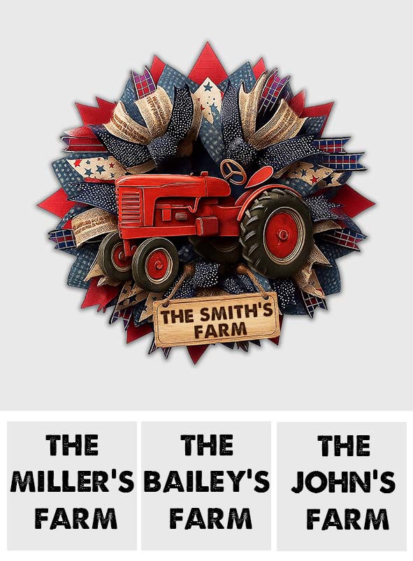 Segne unseren Bauernhof – personalisiertes, individuell geformtes Holzschild für Landwirte