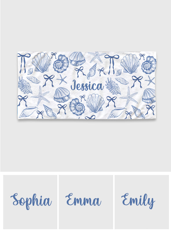 Strandliebhaberin – Personalisiertes, schnelltrocknendes Strand-/Badetuch für Meeresliebhaberinnen
