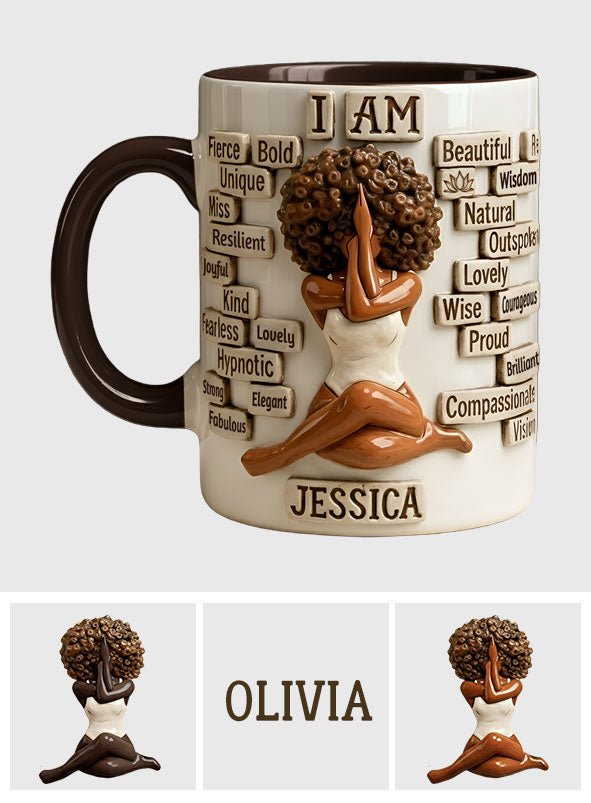 Stolz, schwarz zu sein – Personalisierte Tasse mit afroamerikanischem Akzent