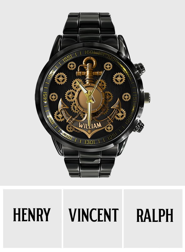 Kunst mit nautischen Ankergetrieben – Personalisierte Boots-Handuhr