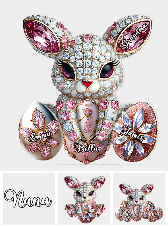 Easter Bunny - Personalized Grandma Custom Shaped Acrylic Plaque