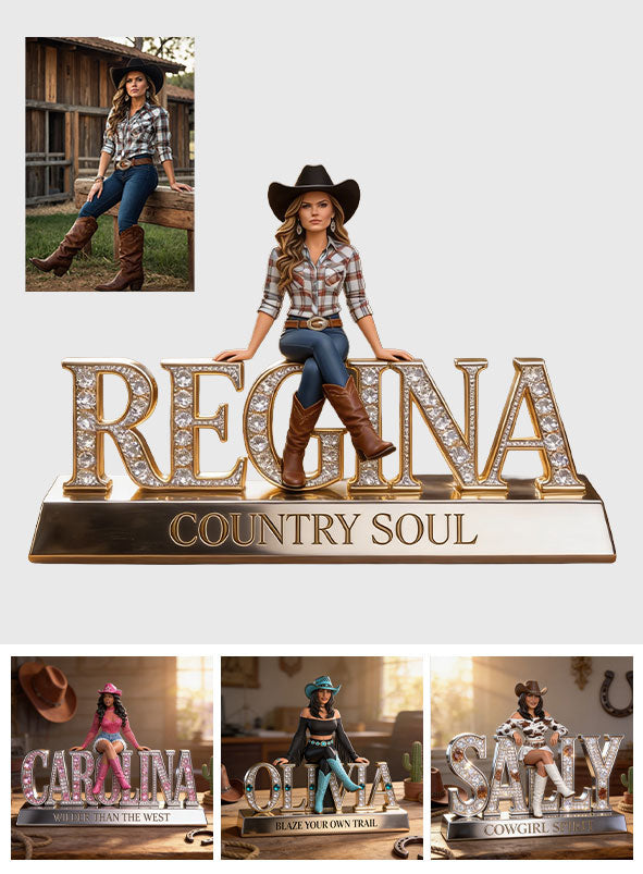Custom Any Photo - Personalized Cowgirl Custom Shaped Acrylic Plaque