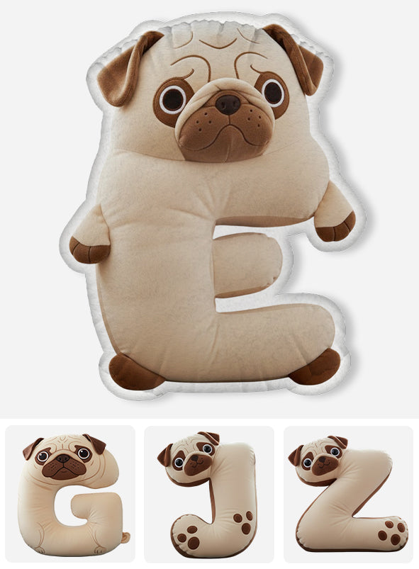 Cute Pug - Personalized Dog Shaped Pillow