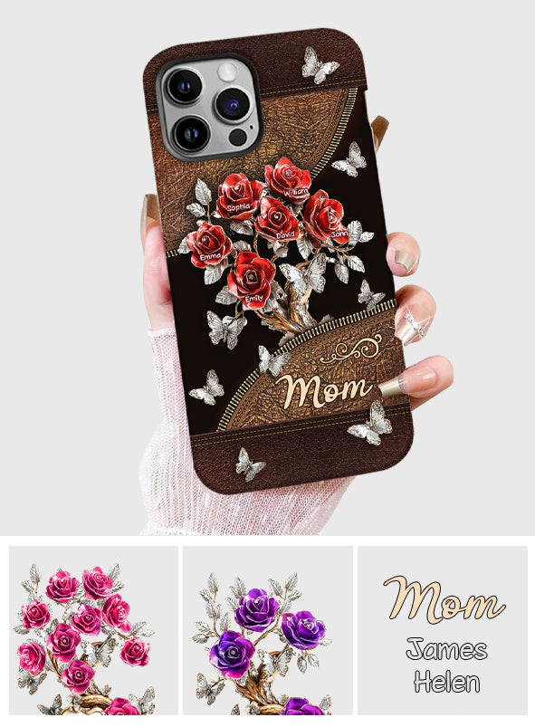 Wunderschönes Rosen-Geschenk für Mama, Oma,... - Personalisierte Handyhülle mit Vollbild-Aufdruck für Mutter