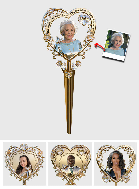 Der Moment, als dein Herz aufhörte zu schlagen – Personalisierte Gedenktafel aus Acryl für den Garten / Acryl-Gedenktafel