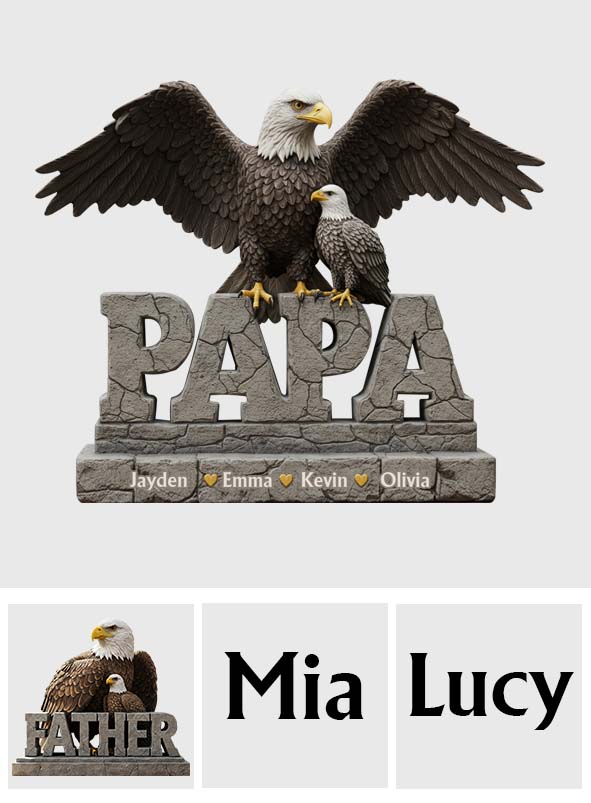 Bester Papa aller Zeiten – Personalisierte Acrylplakette in individueller Form für Väter