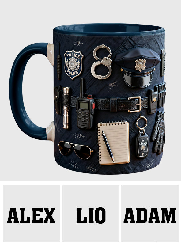 Police Officer - Personalized Police Officer Accent Mug