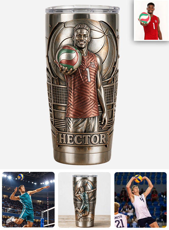 Custom Volleyball Player Photo - Personalized Volleyball Tumbler