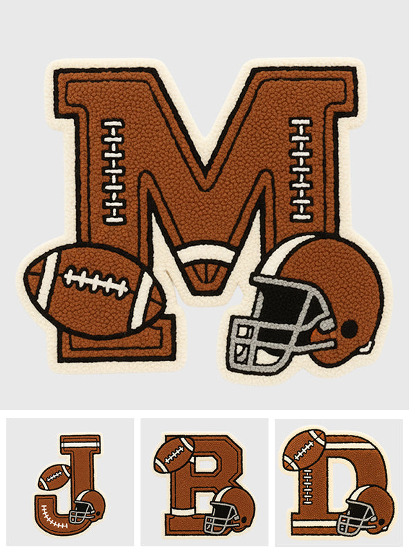 Personalisierter, rutschfester Fußball-Teppich mit Initialen des Namens -