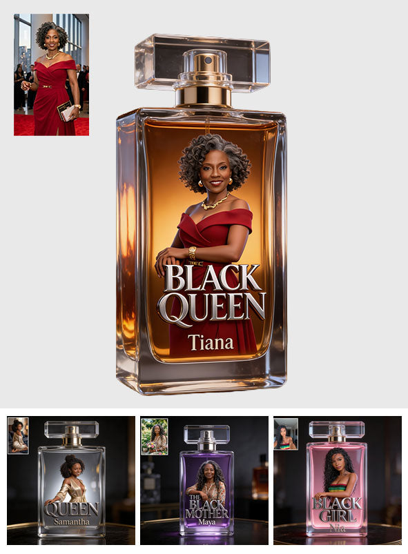 Die schwarze Königin - Personalisierte nachfüllbare Parfümflasche