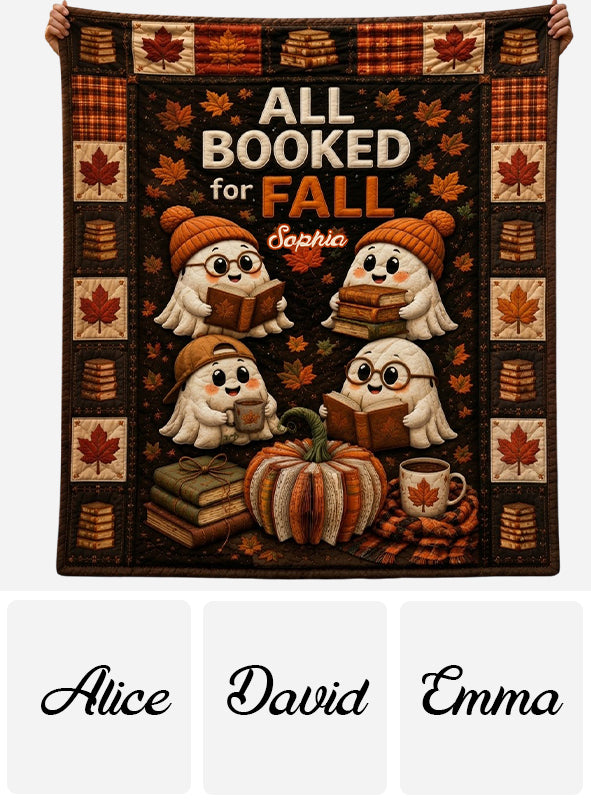 All Booked for Fall, Bookworm Gift - Personalized Book Blanket