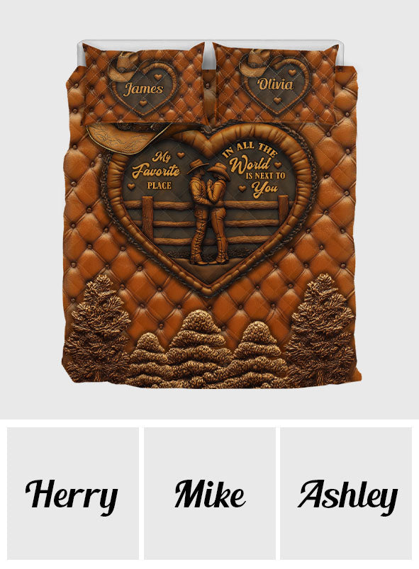 Next To You – Personalisiertes Country Girl Quilt-Set