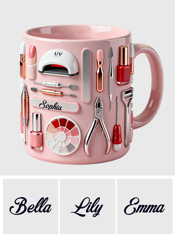 Nail Tech - Personalized Nail Salon Accent Mug & Coaster