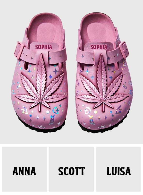 Stoner Chick – Personalisierte Cannabis-Clogs mit Fußgewölbeunterstützung