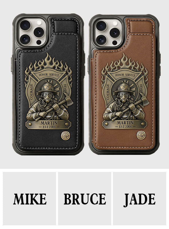 Proud Firefighter - Personalized Firefighter Wallet Phone Case