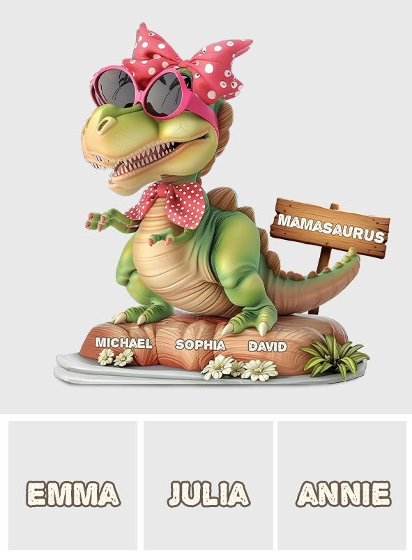 Mamasaurus – Personalisierte Acrylplakette in individueller Form für Mütter