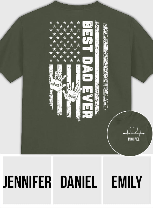 Der beste Papa aller Zeiten – Personalisiertes Vater-T-Shirt und Hoodie