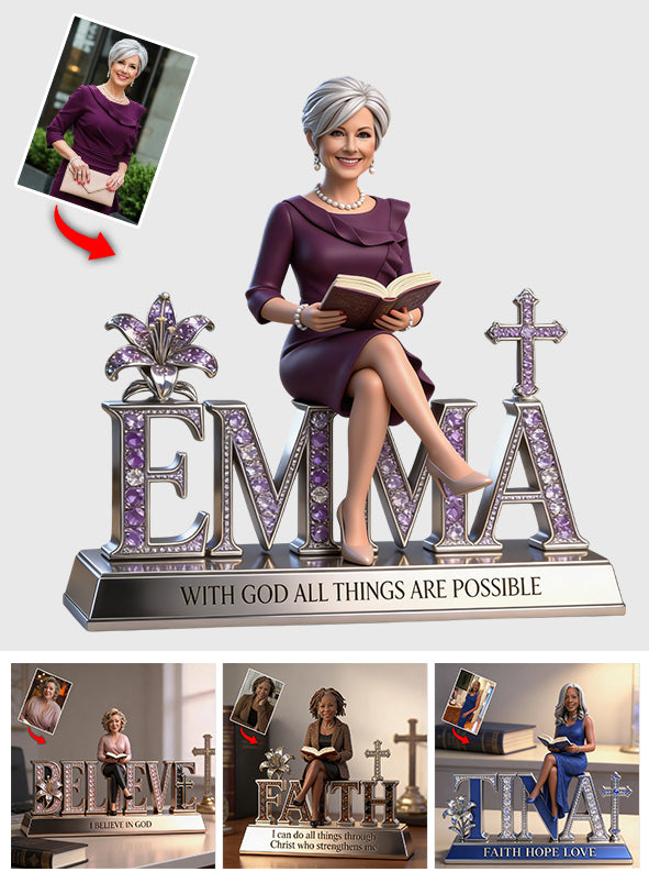 Custom Any Photo Believe - Personalized Christian Custom Shaped Acrylic Plaque