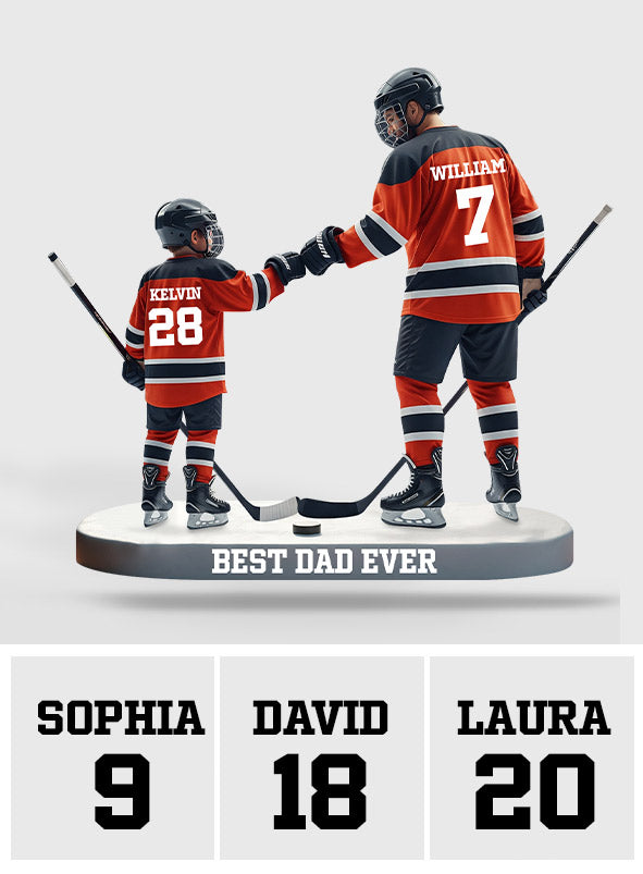 Best Dad Ever - Personalized Father Custom Shaped Acrylic Plaque