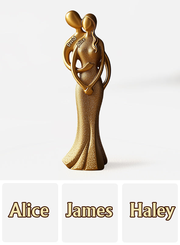 Gemeinsam sind wir am liebsten – personalisierte Acrylplakette in Pärchenform