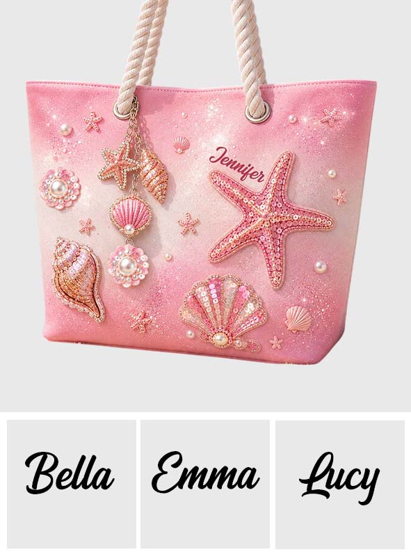 Sommer Vibes - Personalisierte Strandtasche für Meeresliebhaber mit Charms