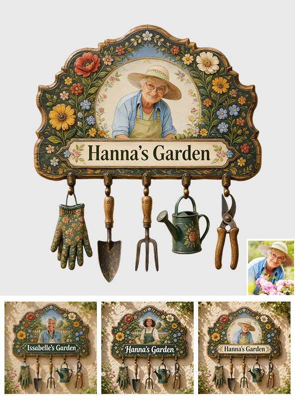 Liebe Gartenarbeit, Geschenk für Gartenliebhaber - Personalisierter Gartenhängeregal
