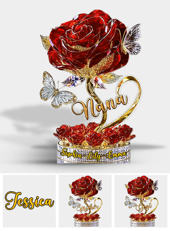 I Love You Mom - Personalized Mother Custom Shaped Acrylic Plaque